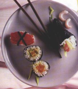 Bild von Sushi mit Gemüse